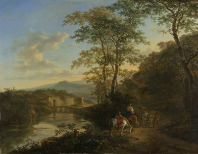 Italian Landscape with the Ponte Molle by Jan Dirksz Both